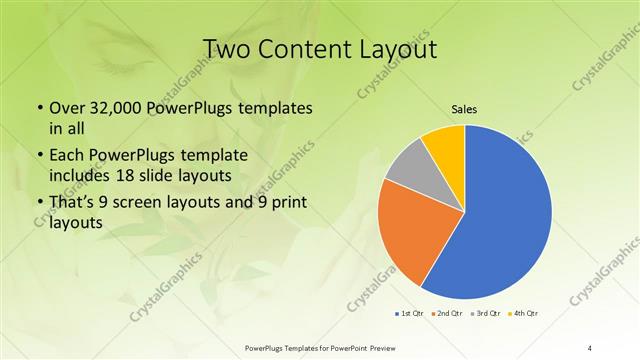 Two Content presentation slide layout
