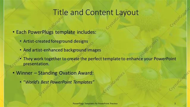 Title and Content presentation slide layout