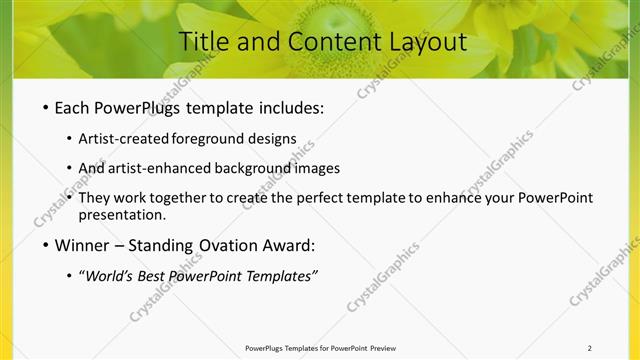 Title and Content presentation slide layout