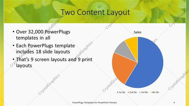 Two Content presentation slide layout