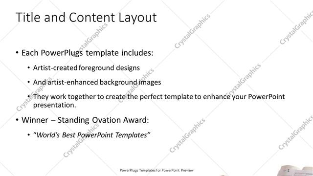 Title and Content presentation slide layout