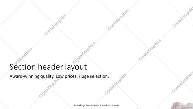 Section Header presentation slide layout
