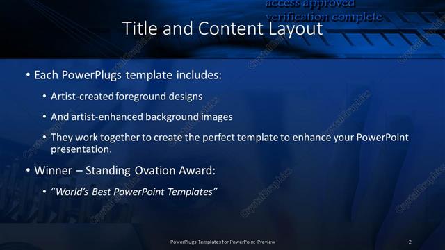 Title and Content presentation slide layout