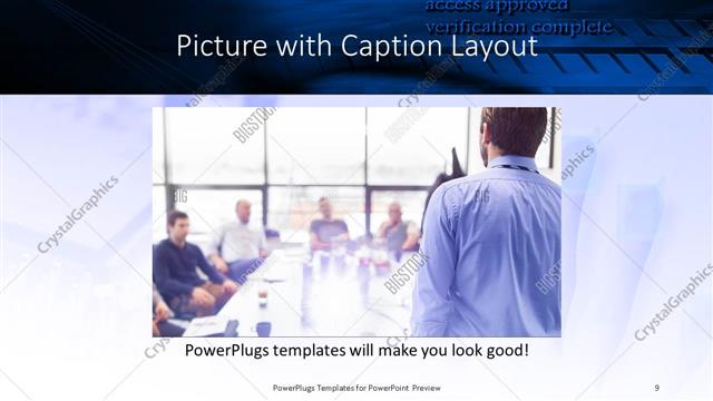 Picture with Caption presentation slide layout
