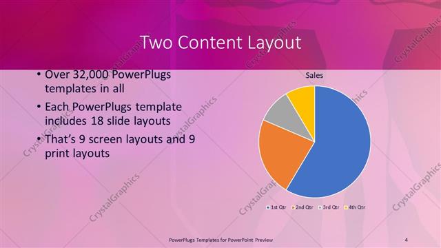 Two Content presentation slide layout