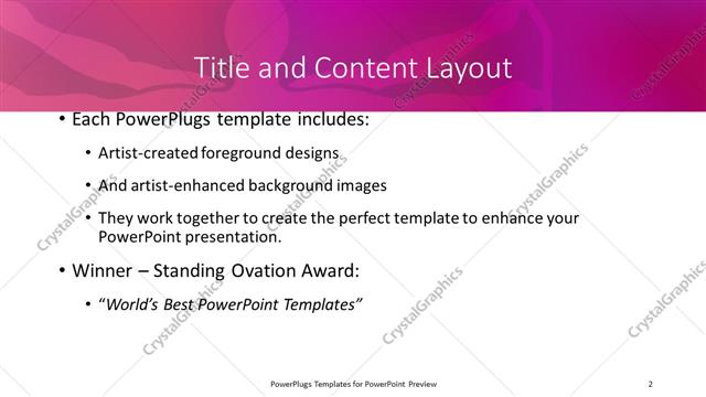 Title and Content presentation slide layout