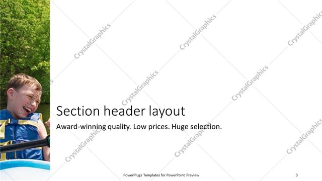 Section Header presentation slide layout