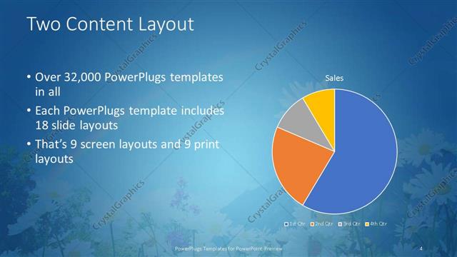 Two Content presentation slide layout