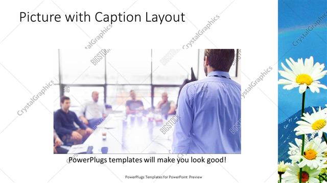 Picture with Caption presentation slide layout