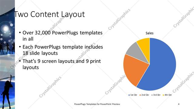 Two Content presentation slide layout