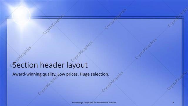 Section Header presentation slide layout