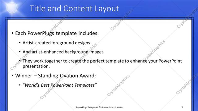 Title and Content presentation slide layout