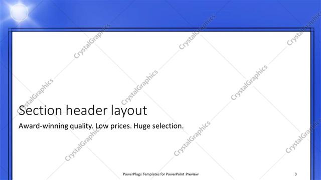 Section Header presentation slide layout