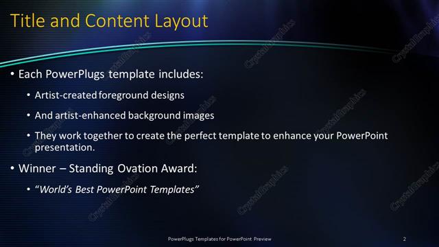 Title and Content presentation slide layout