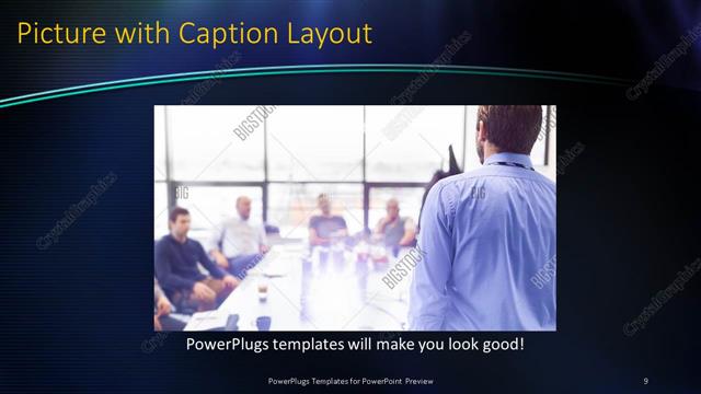 Picture with Caption presentation slide layout