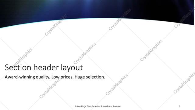Section Header presentation slide layout