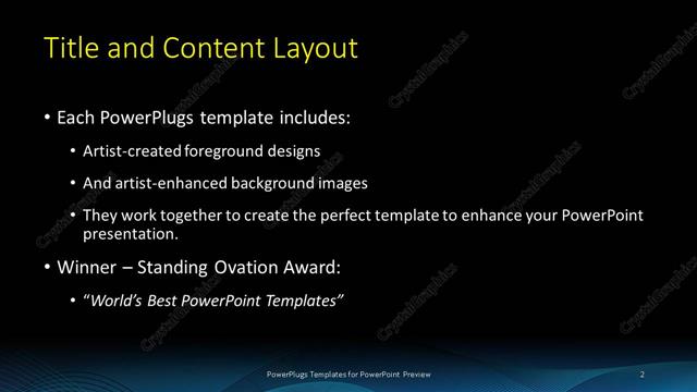 Title and Content presentation slide layout