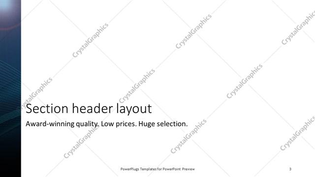 Section Header presentation slide layout