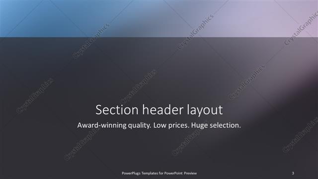 Section Header presentation slide layout