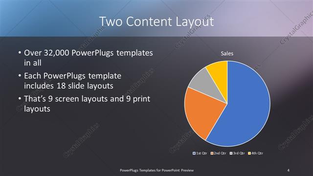 Two Content presentation slide layout