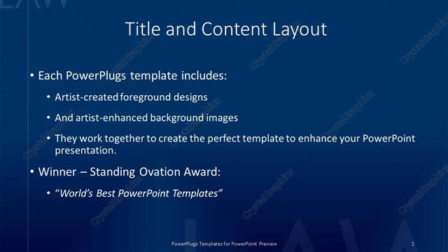 Title and Content presentation slide layout