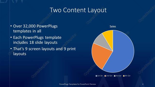 Two Content presentation slide layout