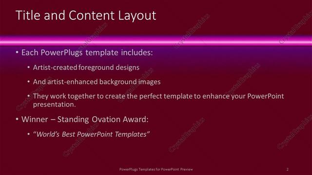 Title and Content presentation slide layout