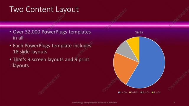 Two Content presentation slide layout