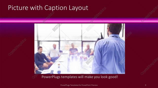 Picture with Caption presentation slide layout