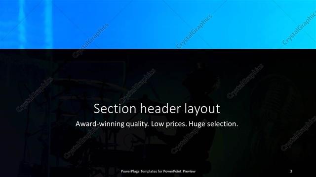 Section Header presentation slide layout