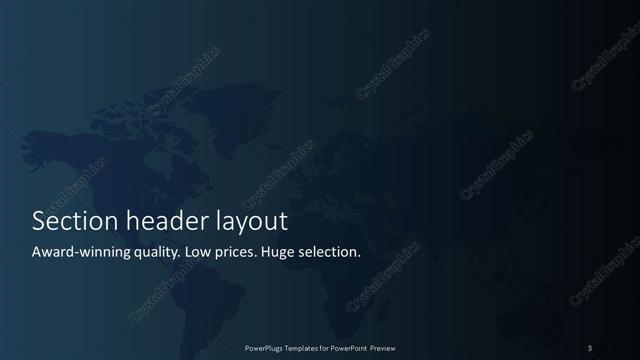 Section Header presentation slide layout