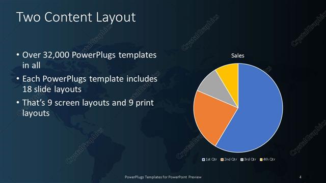 Two Content presentation slide layout