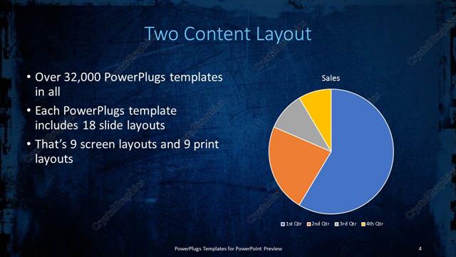 Two Content presentation slide layout