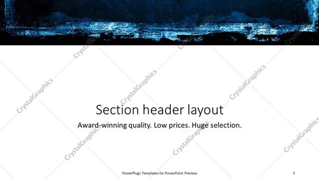 Section Header presentation slide layout