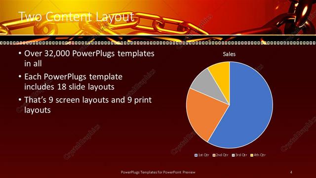 Two Content presentation slide layout