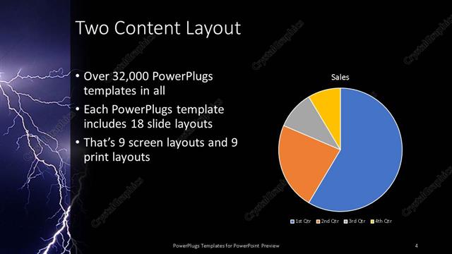 Two Content presentation slide layout