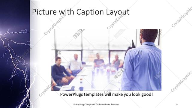 Picture with Caption presentation slide layout