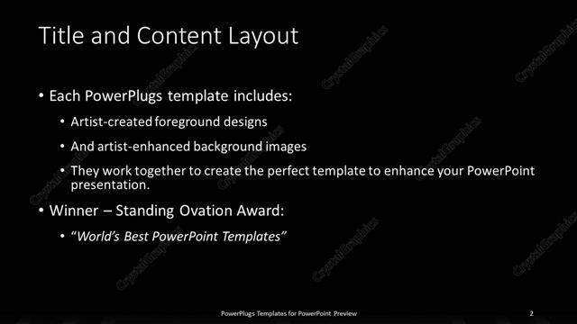Title and Content presentation slide layout