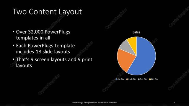 Two Content presentation slide layout