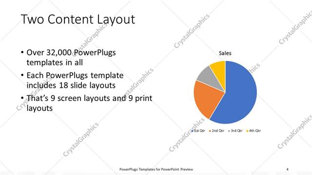 Two Content presentation slide layout