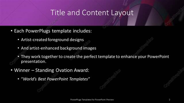 Title and Content presentation slide layout