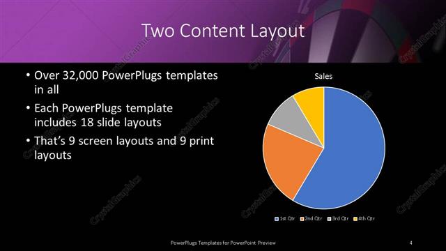 Two Content presentation slide layout