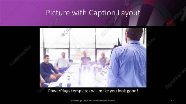 Picture with Caption presentation slide layout