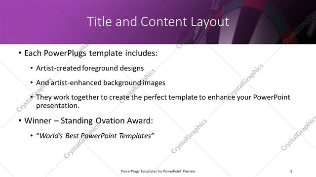 Title and Content presentation slide layout