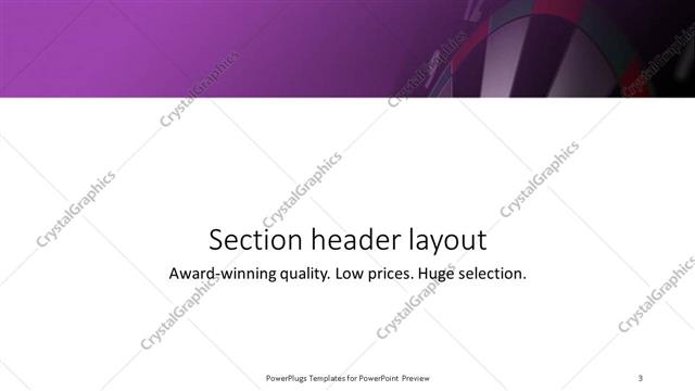 Section Header presentation slide layout