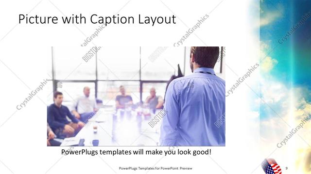 Picture with Caption presentation slide layout