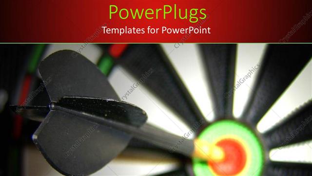  Presentation with blur - A dart hitting the target with blur background