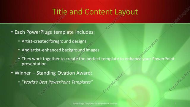 Title and Content presentation slide layout