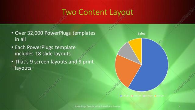 Two Content presentation slide layout