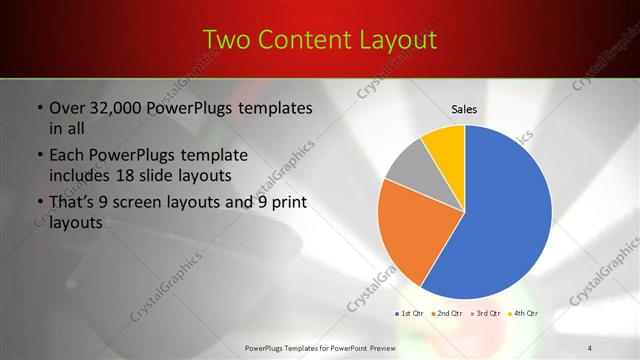 Two Content presentation slide layout